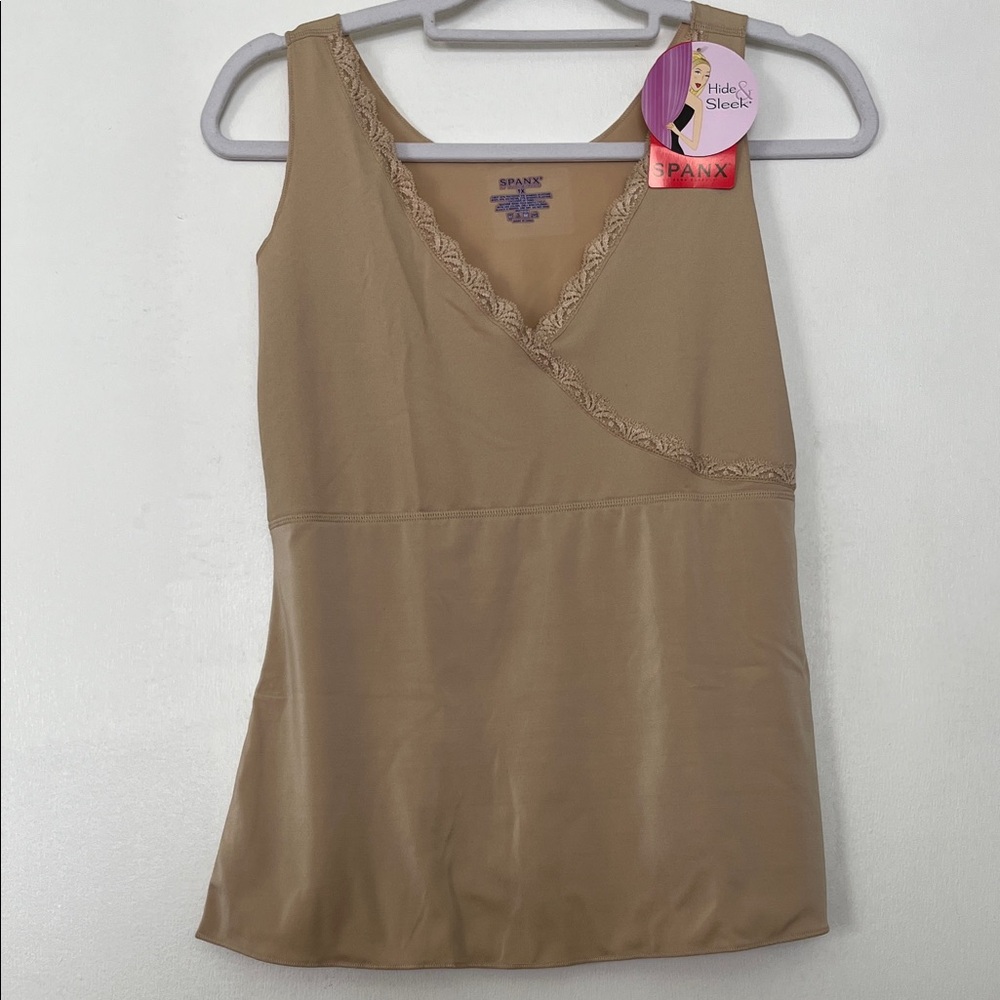 SPANX Beige Lace-Trim Shaping Tank